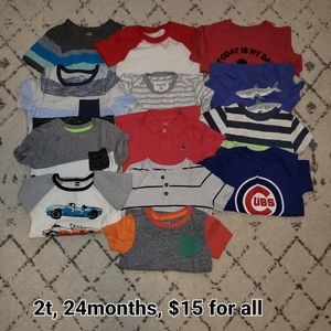 Bundle of tshirts size 24 months and 2t